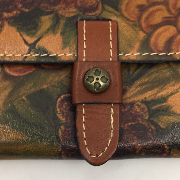 Patricia Nash floral and fruit Large Leather Wallet - Picture 3 of 16